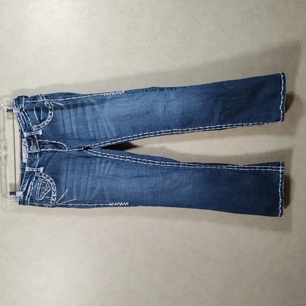 5104 Laguna Beach Jeans Co white topstitched boot cut jeans 28 X 32